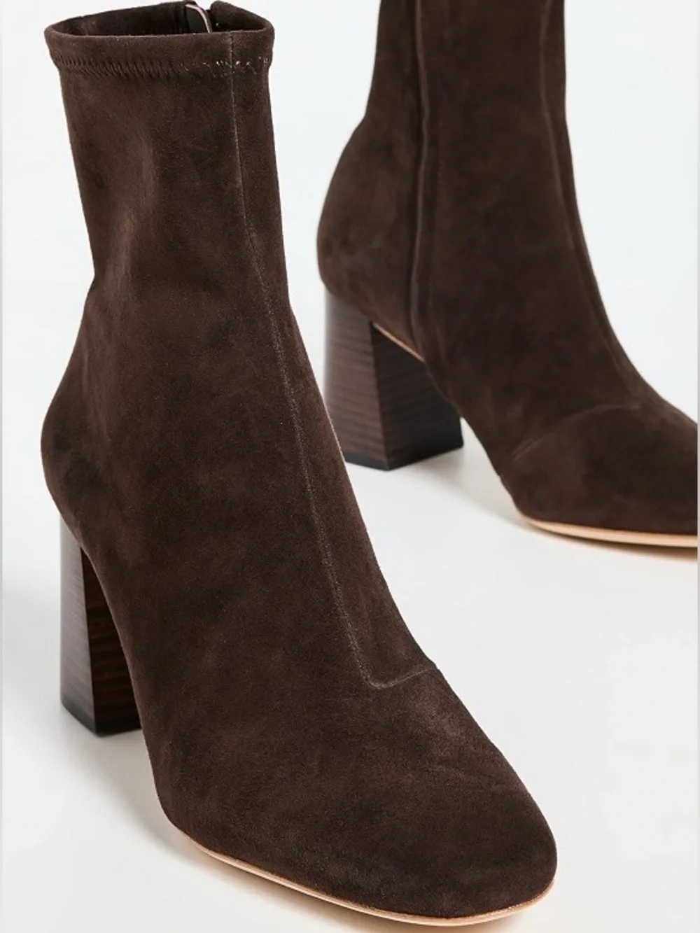 Loeffler Randall Elise Chocolate Brown Suede Pointed Ankle Boots 7
